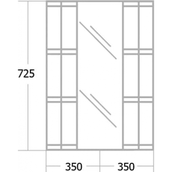 Зеркало-шкаф угловой ONIKA Кредо 35 У