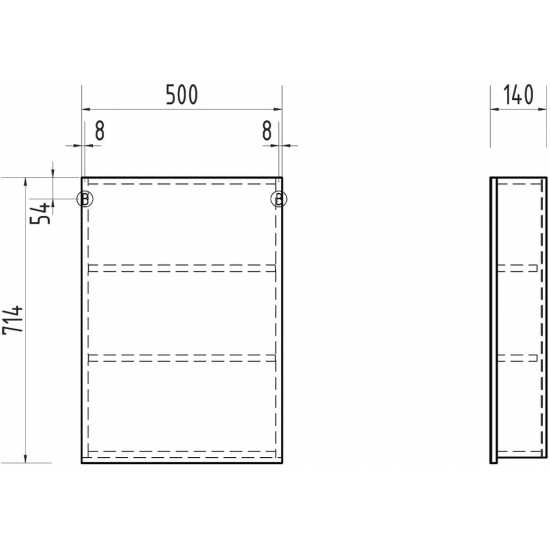Зеркало-шкаф VIGO Grand 50