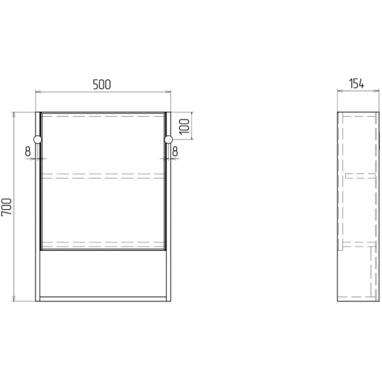 Зеркало-шкаф VIGO Urban 50