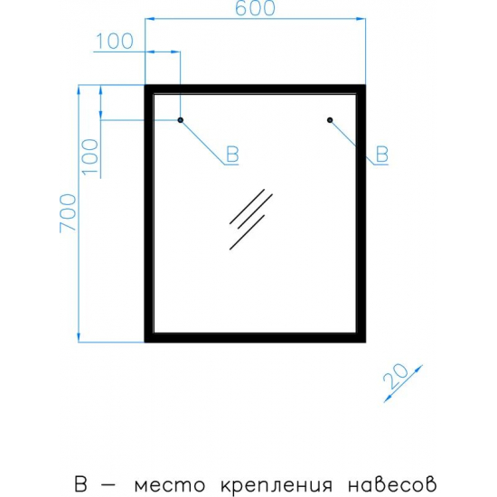 Зеркало STYLE LINE Лофт 600 бетон