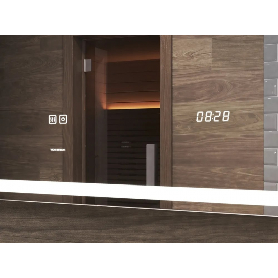 Зеркало VIGO Geometry Luxe 700 с подсветкой, антизапотеванием, часами