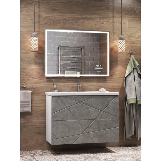 Зеркало VIGO Geometry Media 100 с подсветкой, антизапотеванием