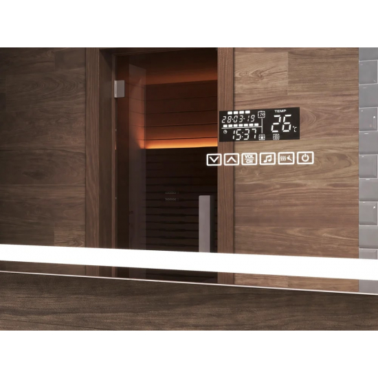 Зеркало VIGO Geometry Media 100 с подсветкой, антизапотеванием