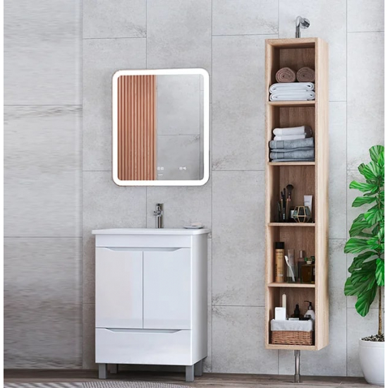 Зеркало VIGO Grani(Bora) Luxe 60 с подсветкой, антизапотеванием, часами