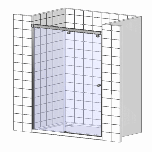 Душевая дверь в нишу RGW Stilvoll SV-12 150x195 стекло прозрачное, профиль хром