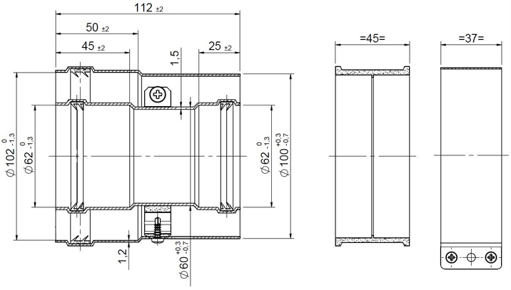 Адаптер вертикальный ROYAL THERMO 60/100L (Bx) RTF13.008