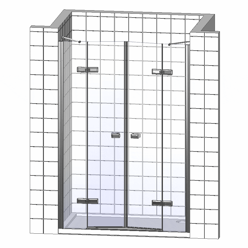 Душевая дверь в нишу RGW Passage PA-04 90x185 стекло прозрачное, профиль хром