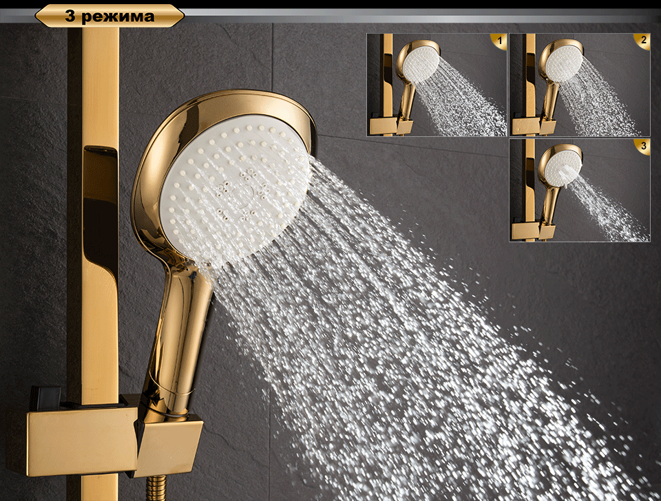 Душевая стойка D&K Berlin Tourto DA1433703A01 золото