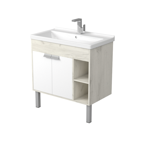 Тумба с раковиной АКВАТОН Флай 80 дуб крафт